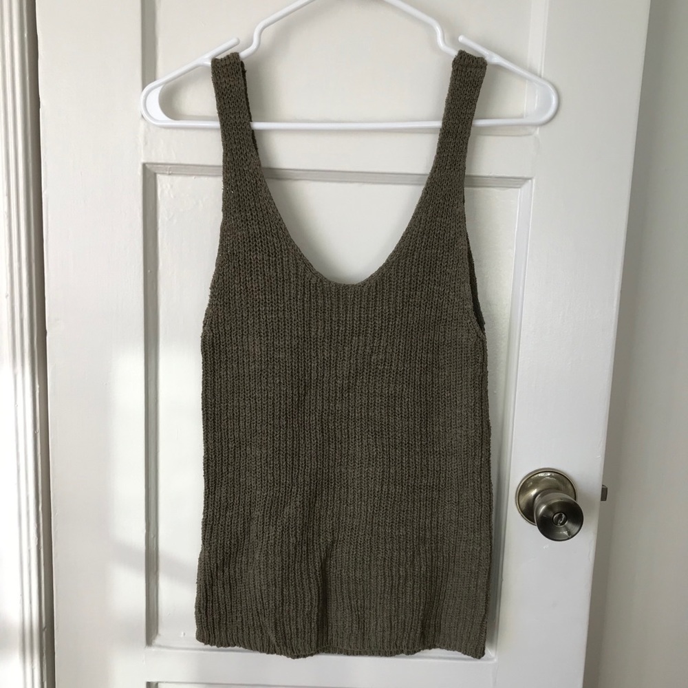 Madewell knit tank top in green